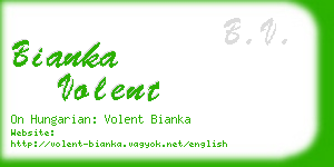 bianka volent business card